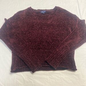 UK2LA Women's Burgundy Crew Neck Sweater